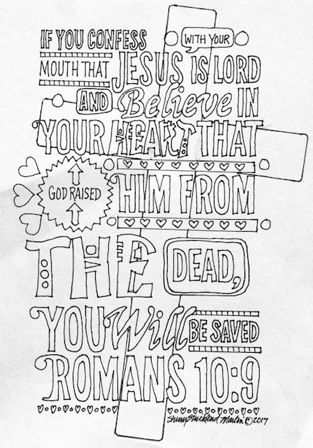 Cross Romans 10:9 line