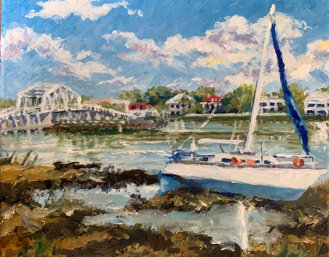 "View of Beaufort" Oils 8"x10" Framed, Available at Thibault Gallery, Beaufort, SC