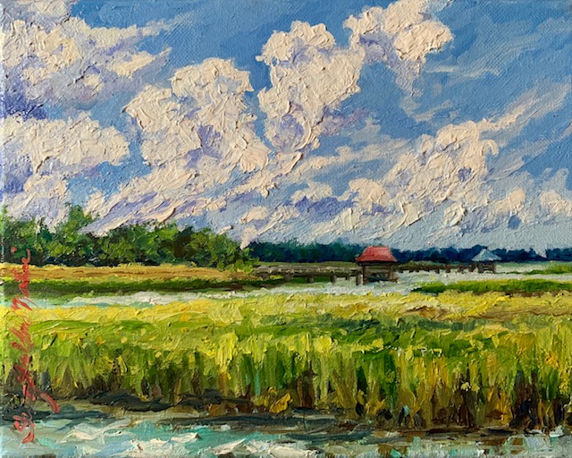 "Litchfield View" Oils on stretched Canvas 8"x10"