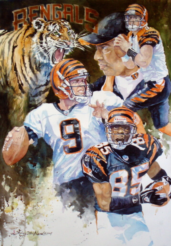 "Bengals" watercolor 28" x 36"
