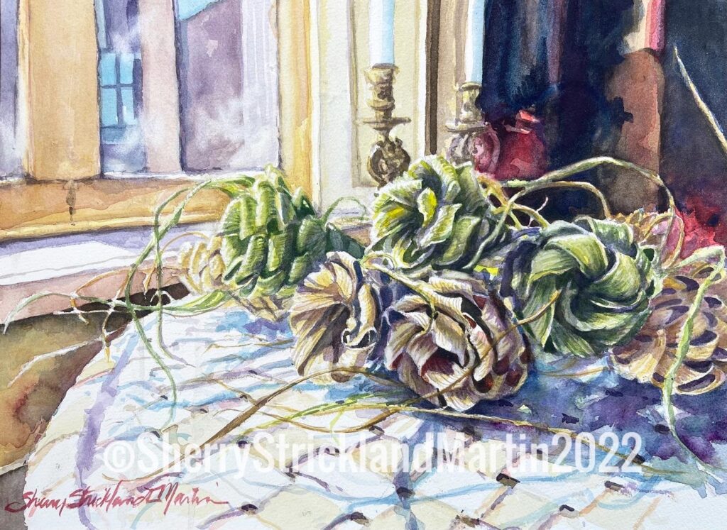 "A Charleston Bouquet" 11'X14" watercolor-1000.00