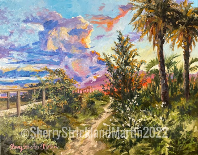 "Path of Awe" 16" x 20" oils Contact Legacy Antiques, Murrells Inlet, SC to purchase